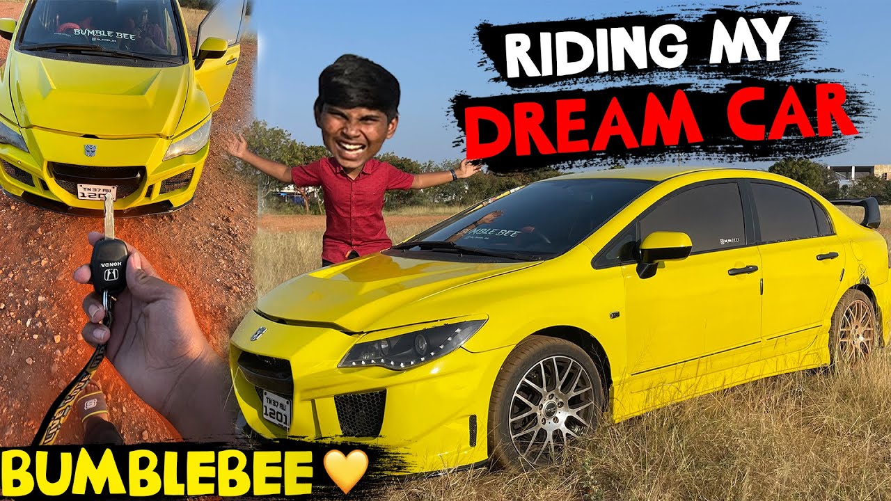 Day With Bumblebee 💛 - My Dream Car - Modified Honda Civic 🔰 - Views Of Rithik