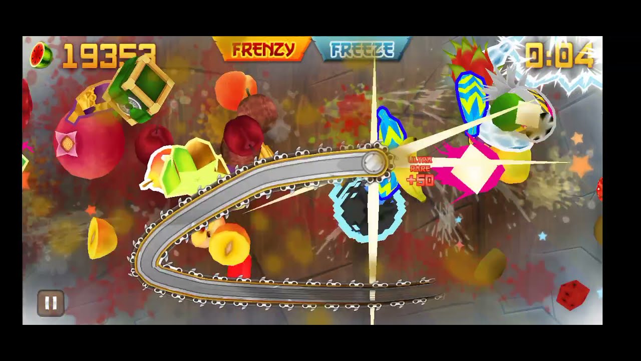 Fruit Ninja Crazy Disco - Gameplay w/ Chainsaw Blade