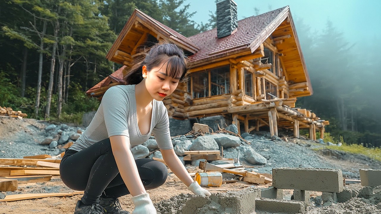 Building the Most Beautiful Log Home | Complete Step-by-Step Cabin Build (4K)