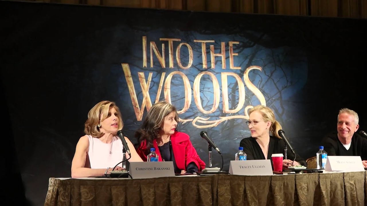 Into the woods press junket: Meryl Streep answers a question