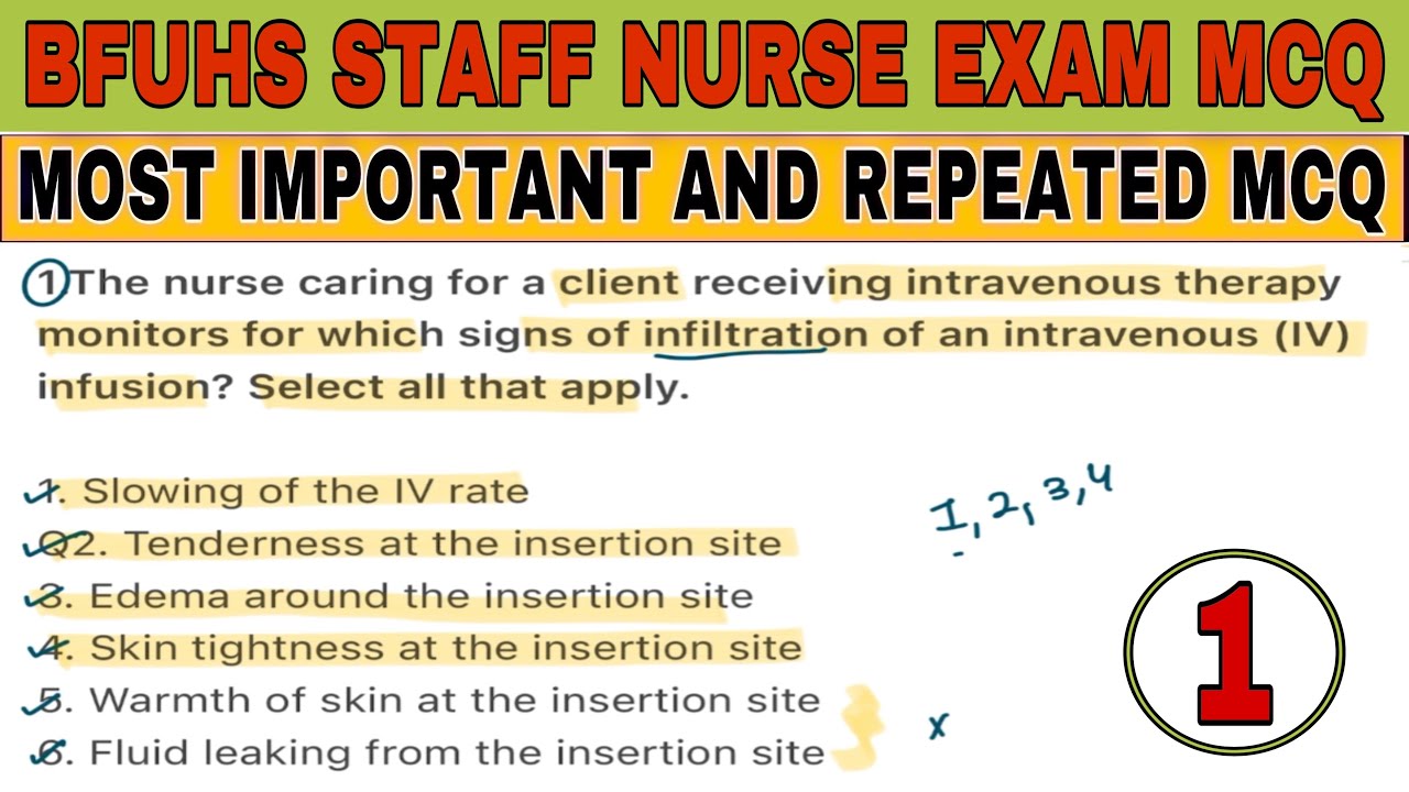BFUHS STAFF NURSE EXAM PREPARATION 2024 | MOST REPEATED BFUHS STAFF NURSE EXAM MCQ