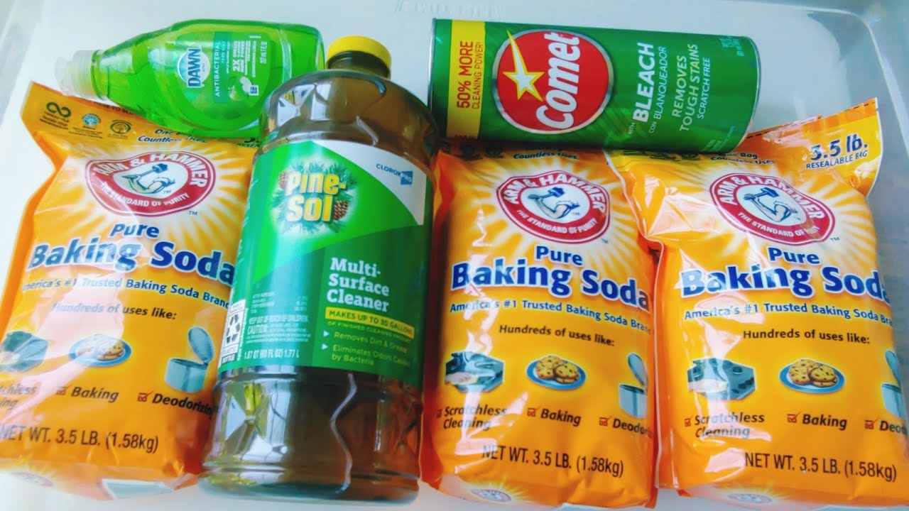HUGE Baking Soda + PineSoL Paste✨Oval Grout Sponge Squeezing