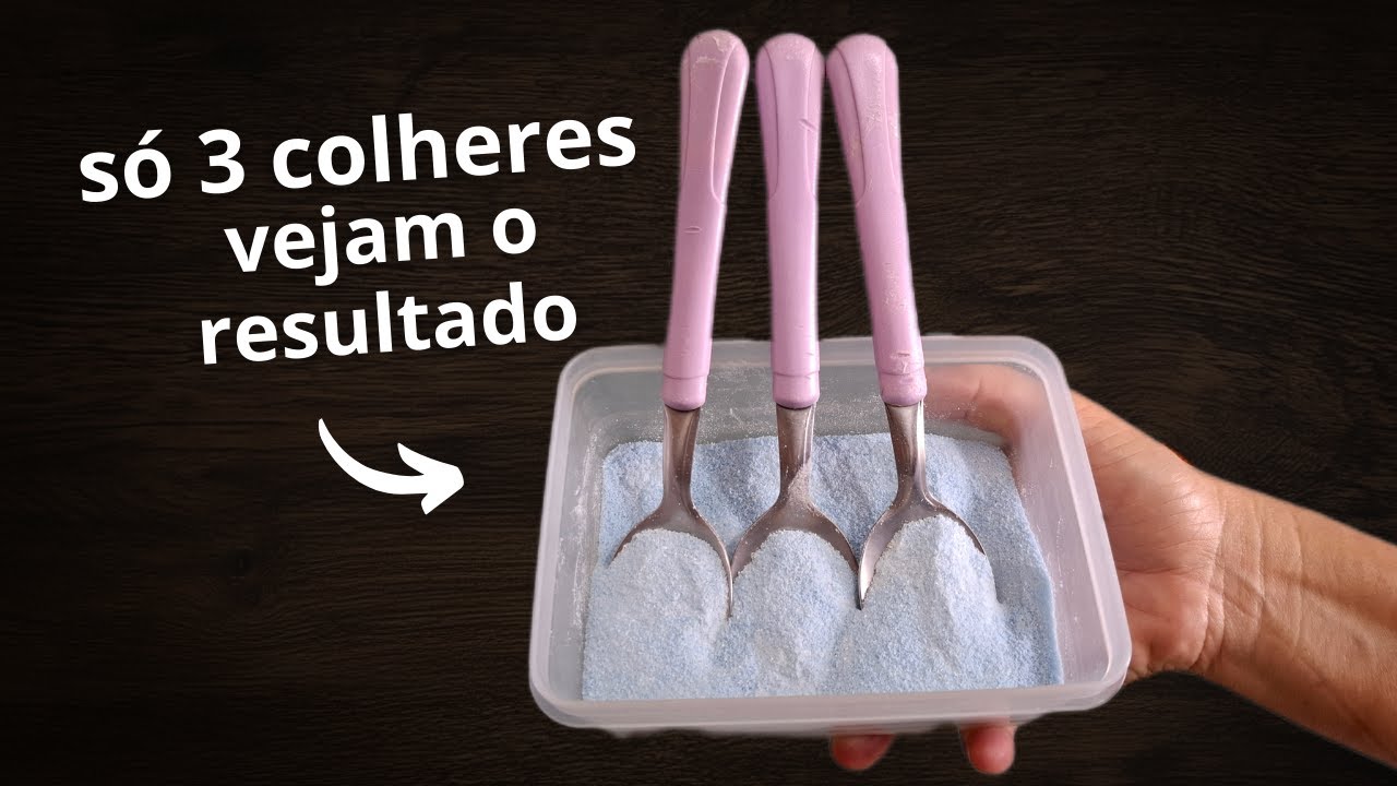 MORRIA E NÃO SABIA: só 3 colheres de SABÃO EM PÓ (Rende MUIIITO!)