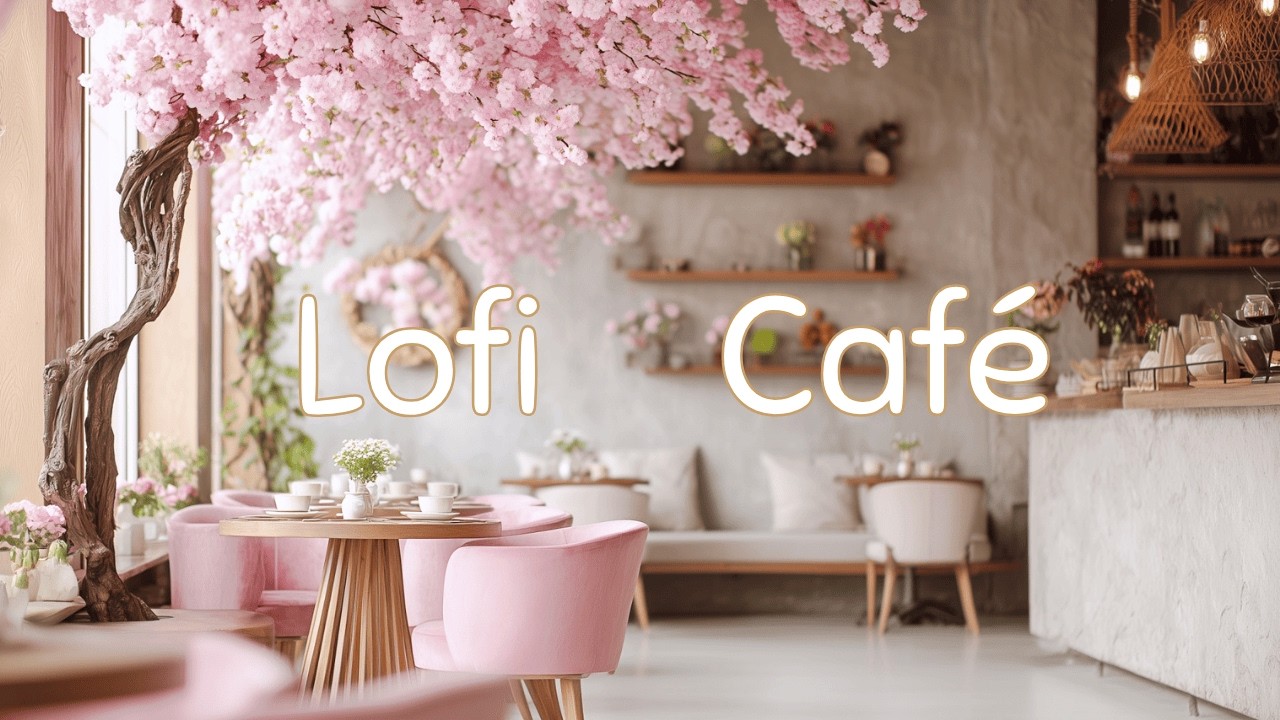 Cherry Blossom Cafe Jazz LoFi ☕ Cozy Coffee Shop Ambience for Study & Work 1Hour+