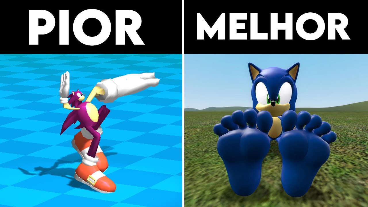 jogos do SONIC, mas do PIOR ao MELHOR FANGAME
