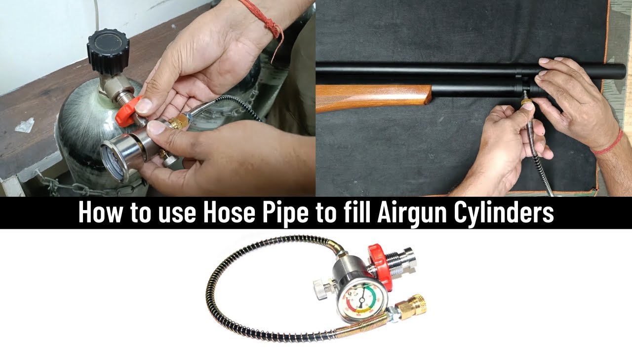 How to use Hose Pipe to fill Airgun Cylinder with Scuba Tank?