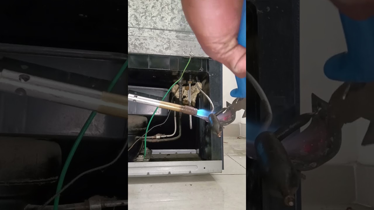 Samsung refrigerator gas charging #gascharging #samsungrefrigerator 