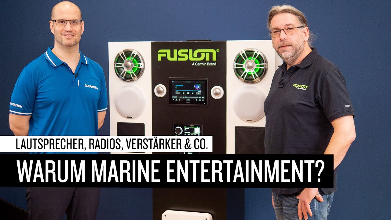 Speziell für den Einsatz an Bord entwickelt: Fusion Lautsprecher, Radios, Verstärke, Subwoofer & Co.