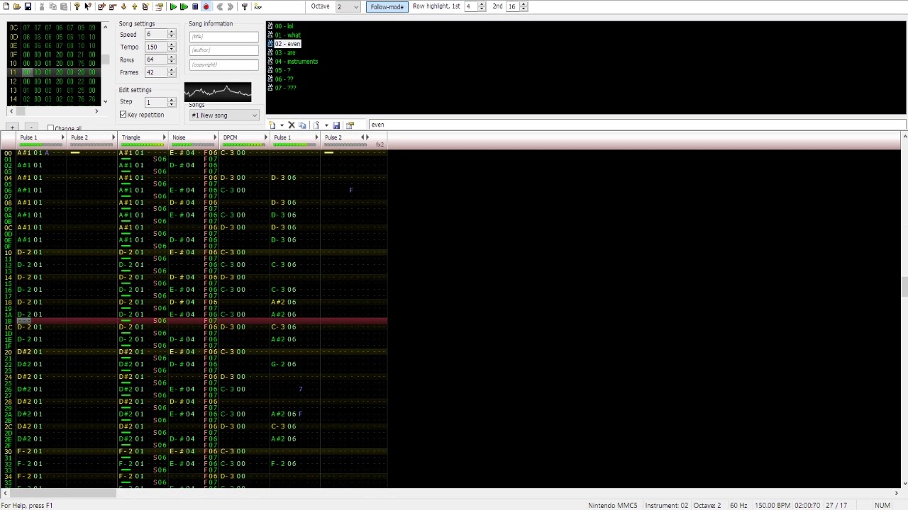 FamiTracker Cover - Panty & Stocking - D Rock City (rough/improvised)