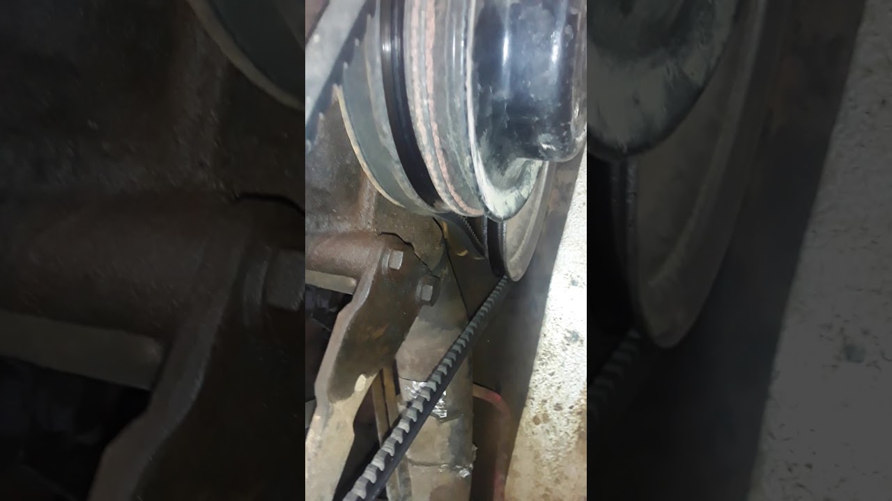 1977 454 Chevy power steering and alternator belts without air conditioning.