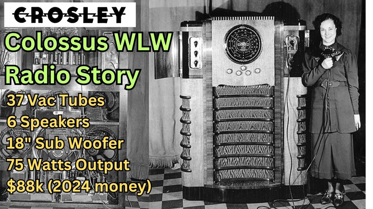 CROSLEY WLW Model Super Power Radio story. The GREATEST tube SW radio ever made !