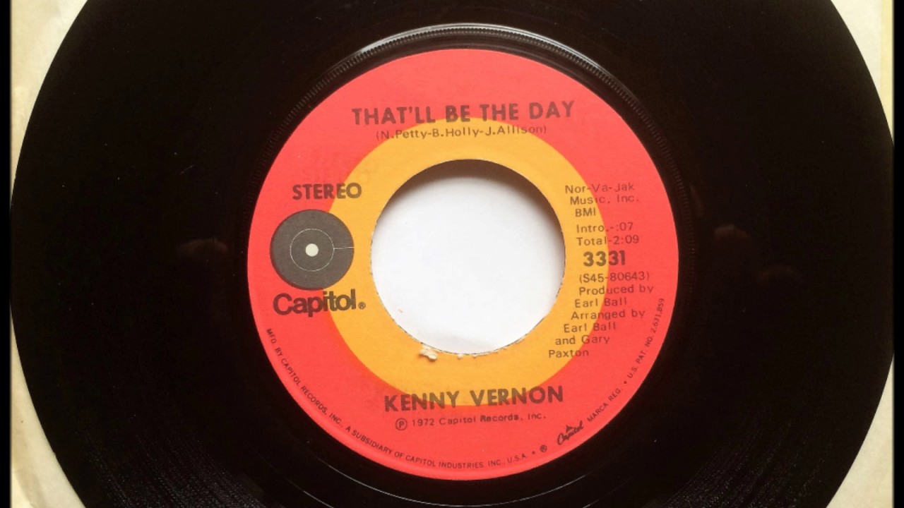 That'll Be The Day , Kenny Vernon , 1972