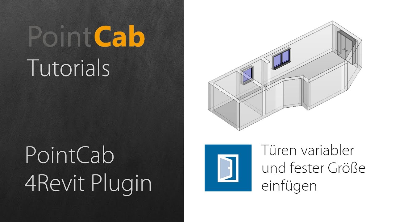 PointCab 4Revit: 04 T&uuml;ren variabler und fester Gr&ouml;&szlig;e einmessen und einf&uuml;gen