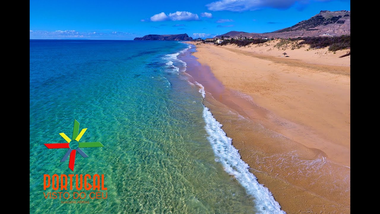 Porto Santo Beach aerial view - 4K Ultra HD
