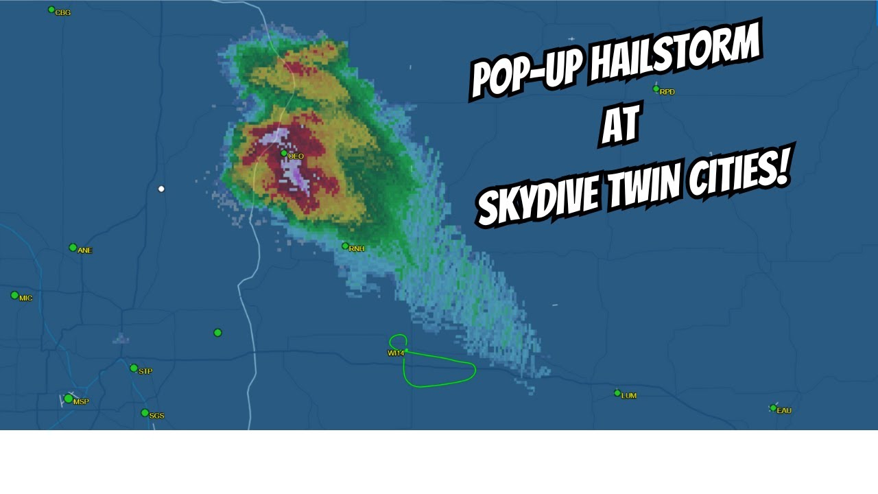 Pop-Up Hailstorm At Skydive Twin Cities!