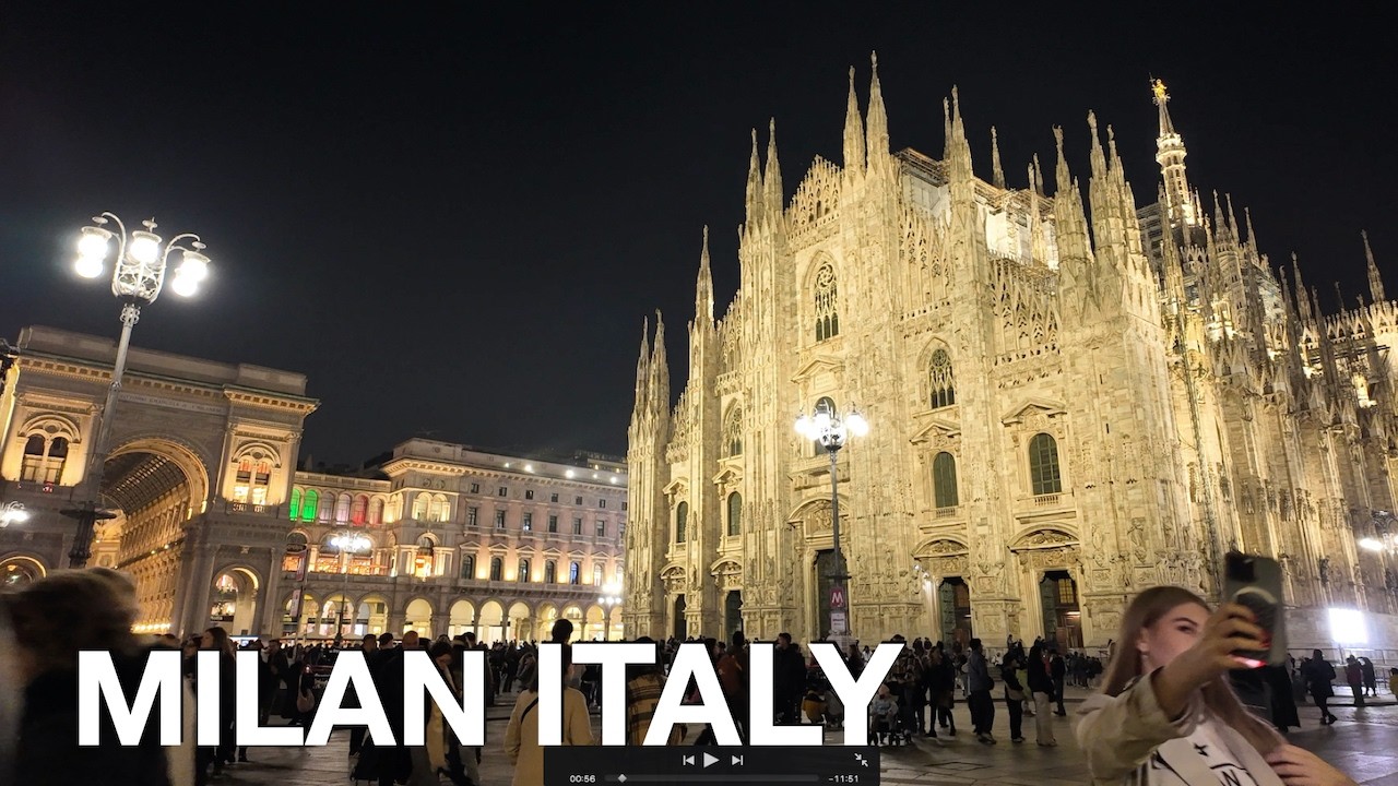 MILAN ITALY 🇮🇹  NOVEMBER 2025 NIGHT WALKING TOUR IN 4K