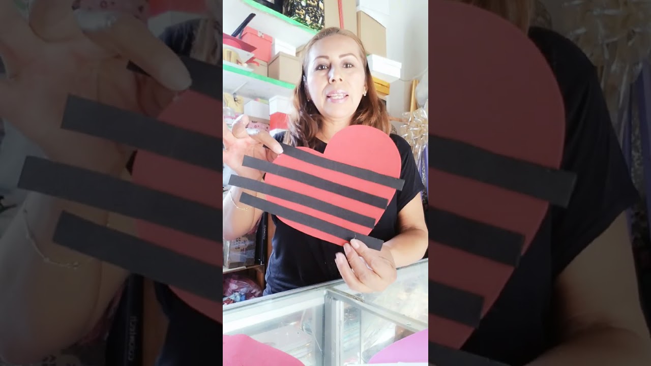 Corazón de fomy para San valentin 