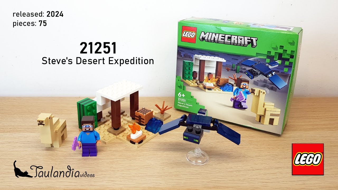 LEGO Minecraft 21251: Steve's Desert Expedition (2024) - unbox and speed build