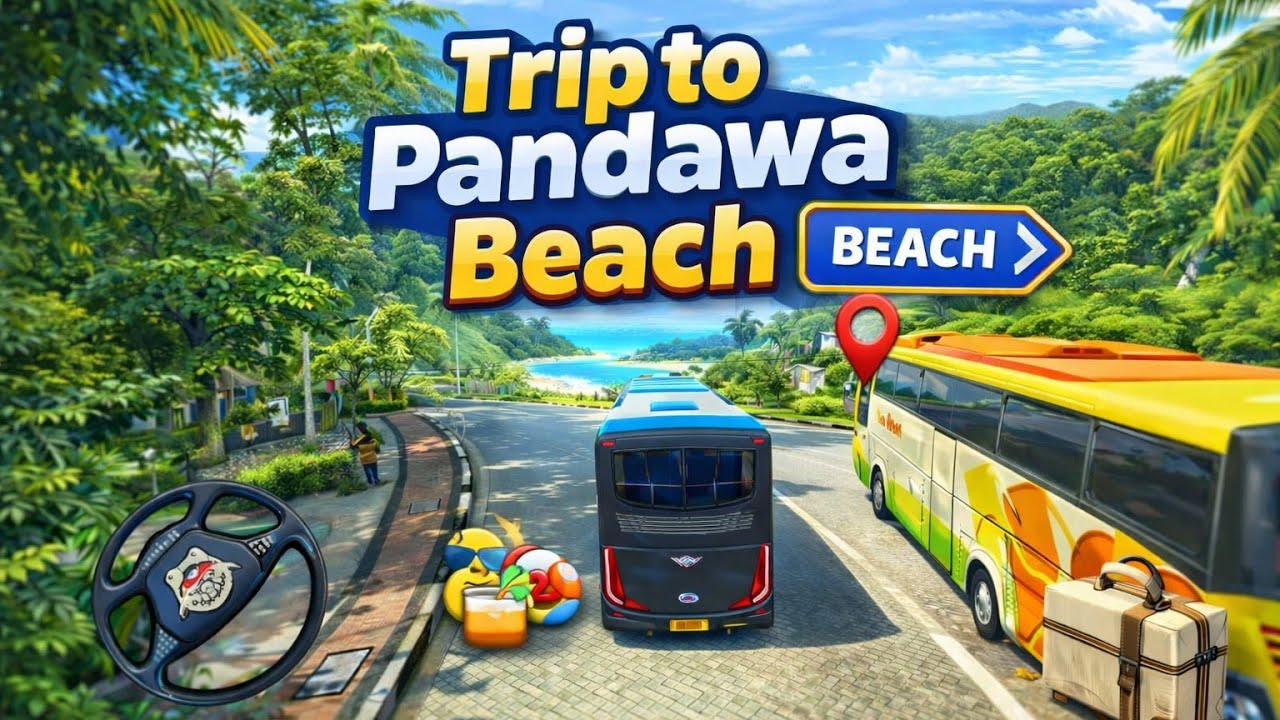 Bus Simulator Indonesia 👍 Trip to Pandawa beach 🏖👌💯 #bussimulatorindonesia 