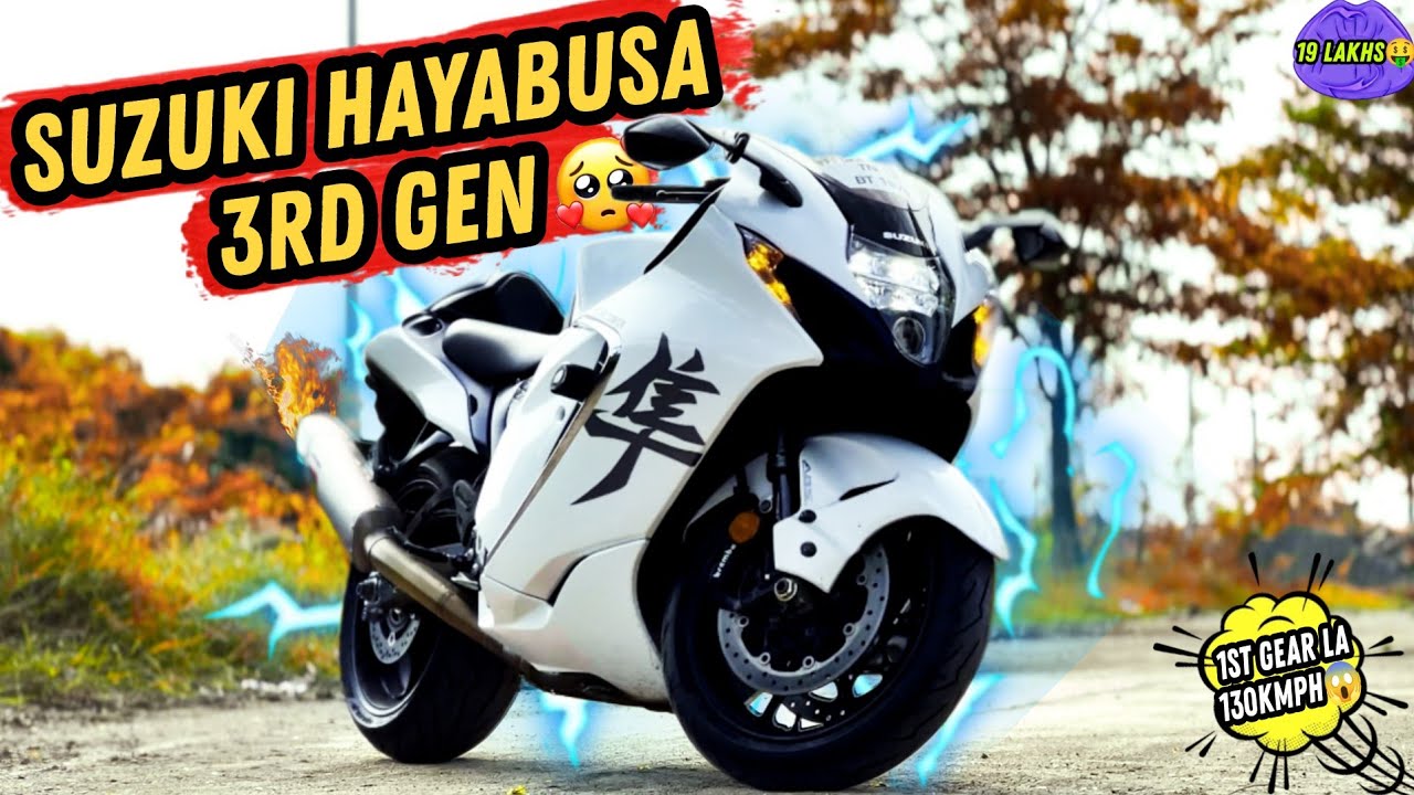 SUZUKI HAYABUSA GEN 3😻1ST GEAR LA 130KMPH🥵HILL HOLD ASSIST🤯AKRAPOVIC EXHAUST🔥