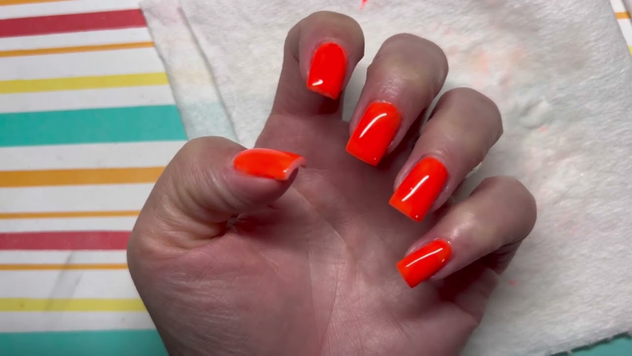 Watch Me Work| Quick Single Color Mani| @madamglamofficial | #beginnerfriendly #orange