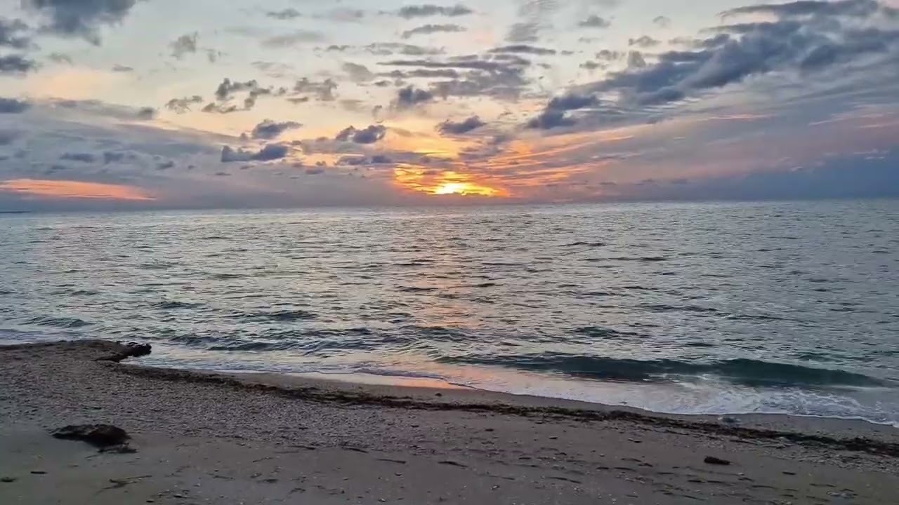 Закат солнца на море. Шум волн. Прекрасное Рядом