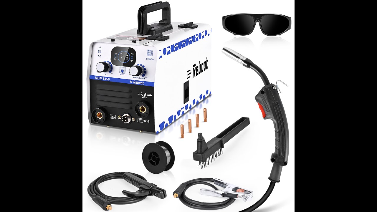 MIG Welder 110V 145Amp Mig Gasless/ARC/Lift Tig 3 in 1 Welding Machine with IGBT Inverter Portable