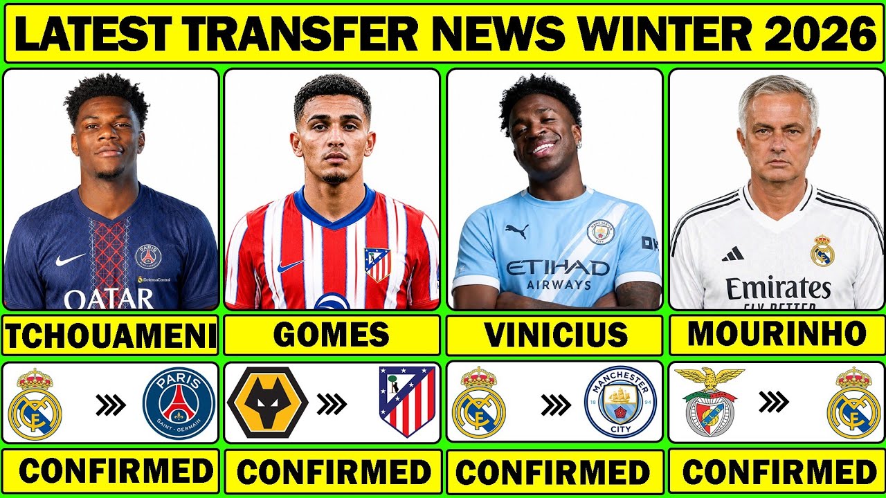 🚨THE LATEST CONFIRMED AND RUMOURS TRANSFER NEWS WINTER 2026 | Tchouameni✅ Gomes✅ Vinicius✅ Mourinho✅