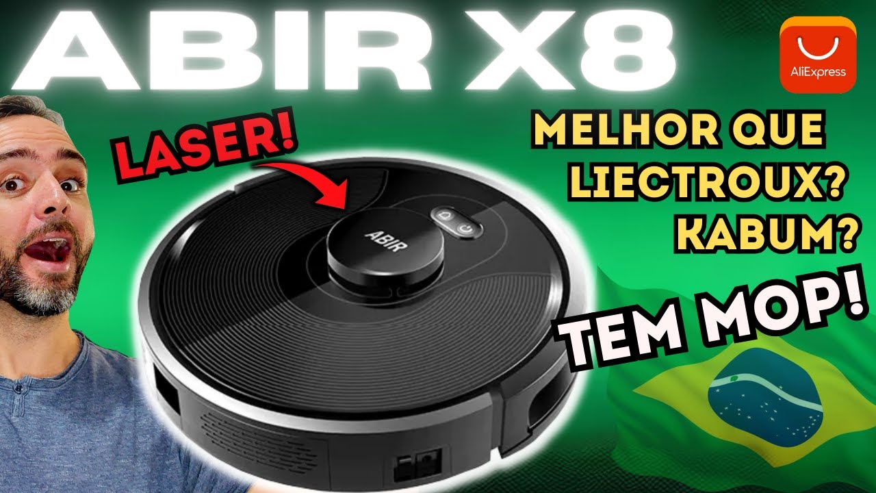 TÁ INCRÍVEL! Robô Aspirador ABIR X8 Review