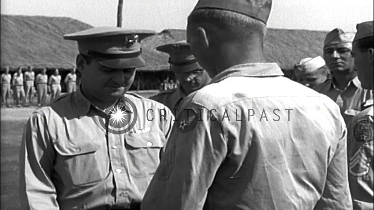General Curtis Emerson Lemay presents awards to soldiers at Military Air Bases Kh...HD Stock Footage