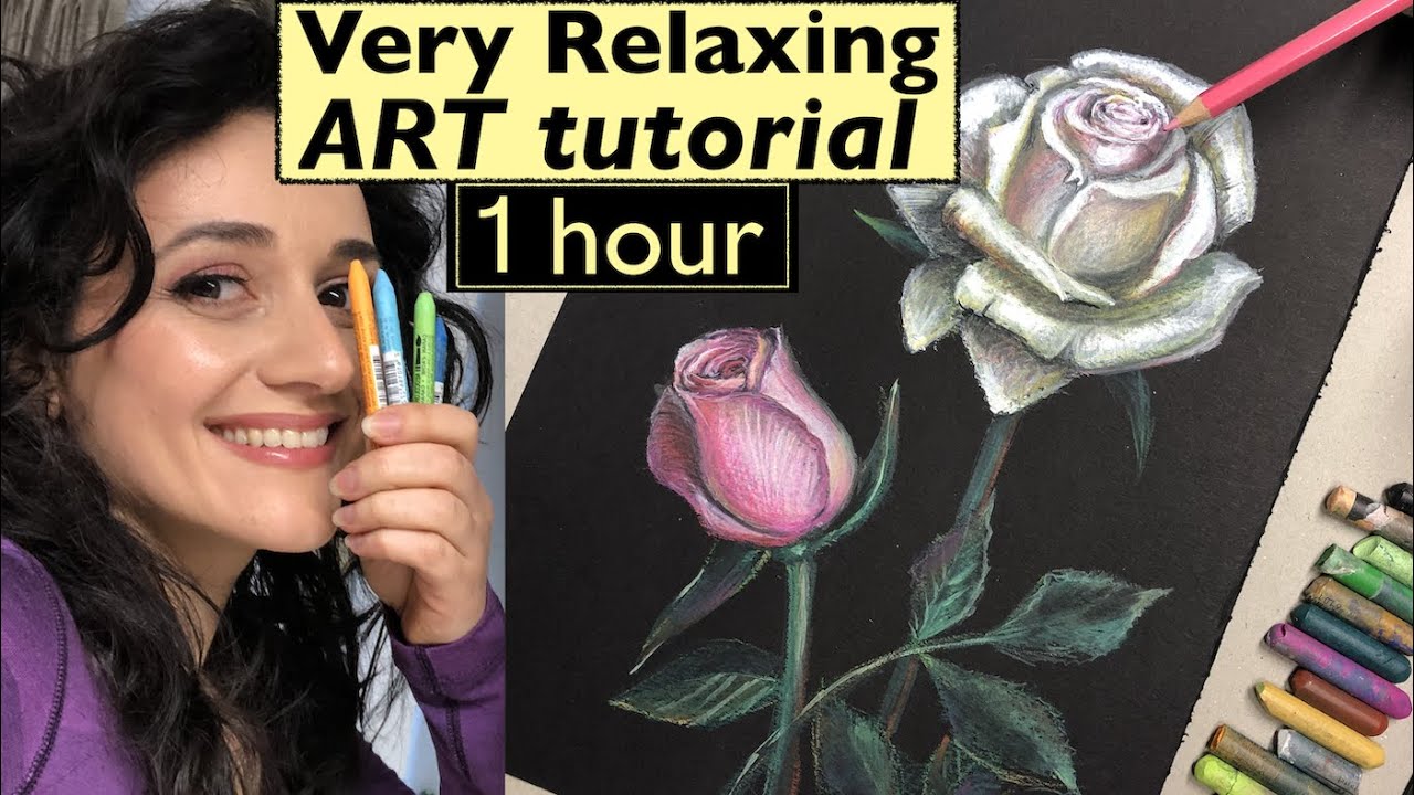 How To Draw a Flower mixed media ASMR