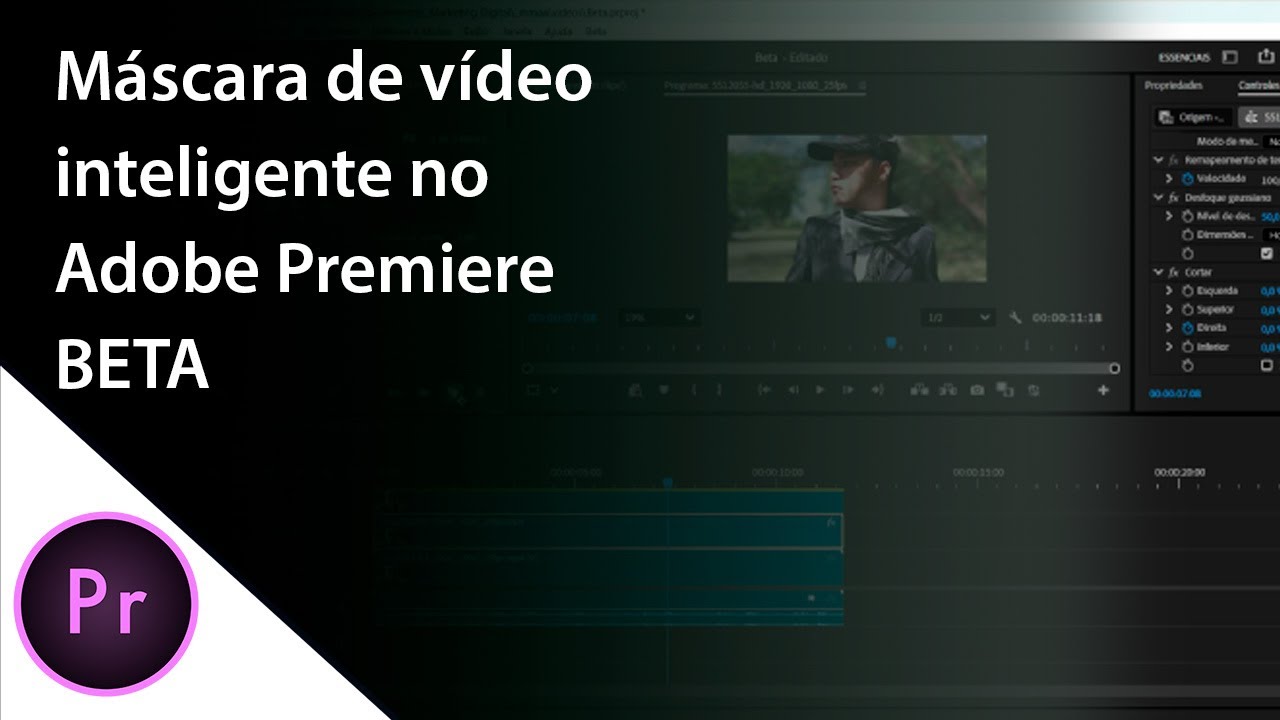 Máscara de vídeo inteligente no Adobe Premiere BETA