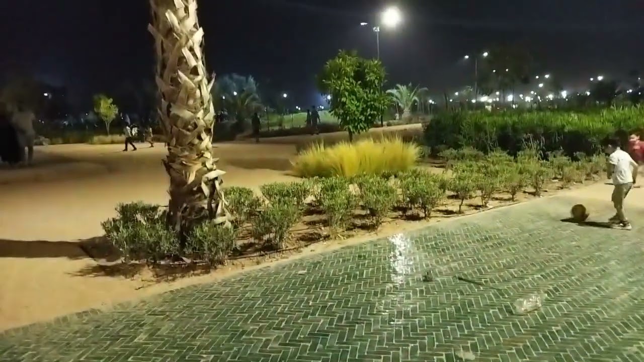 نزاهة مولاي الحسن🌲☘️ أجيو تشوفو الحديقة الجديدة بمراكش.....🌹🌹la nuit àMarrakech