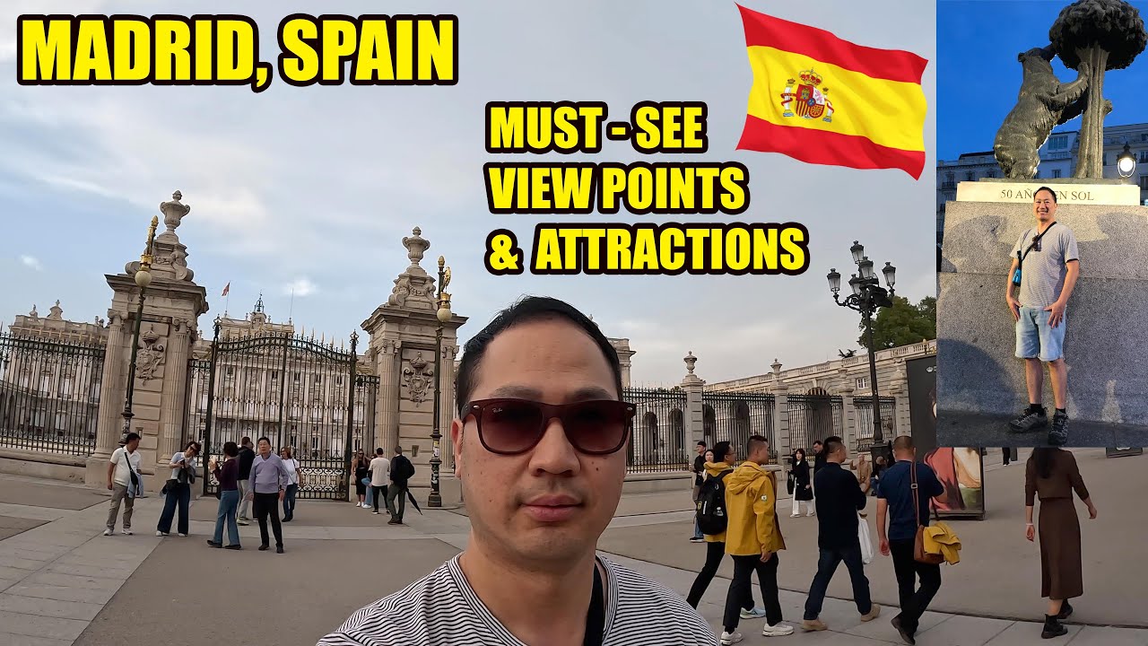 Madrid Sunset Walk: Temple of Debod, Royal Palace Views & Puerta del Sol 🇪🇸 🌇