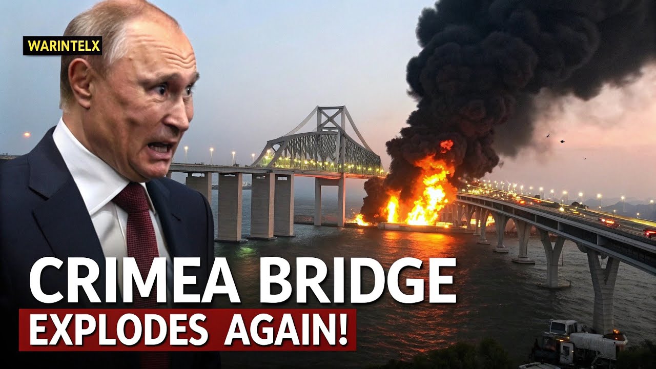 Massive Explosion! Crimea Bridge Collapses Again &mdash; Russia in Total Shock | WarIntelX