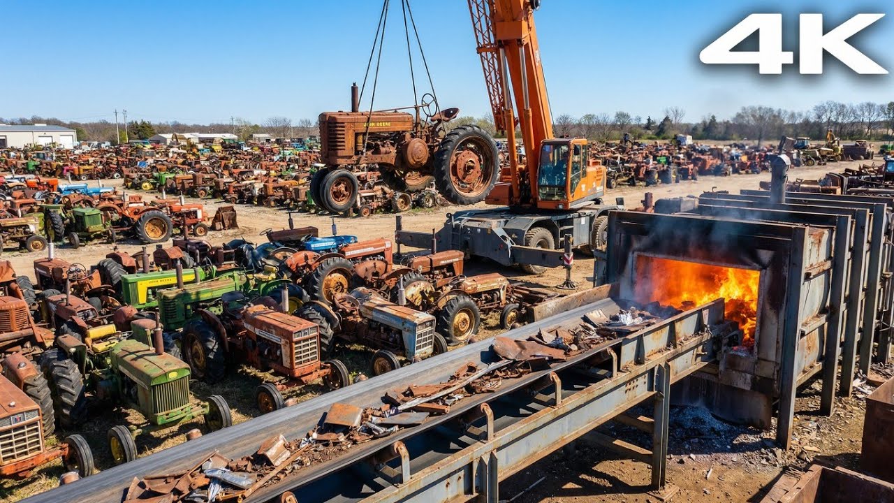 From Scrap to New Tractor | Millions of Dollars Recycling Process | Factory Documentary