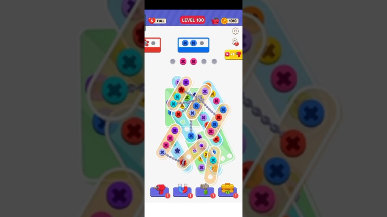 Unscrew it : Nuts and Bolts Jam Puzzle level 100 Hard / Screw out pin jam puzzle level 100 Hard