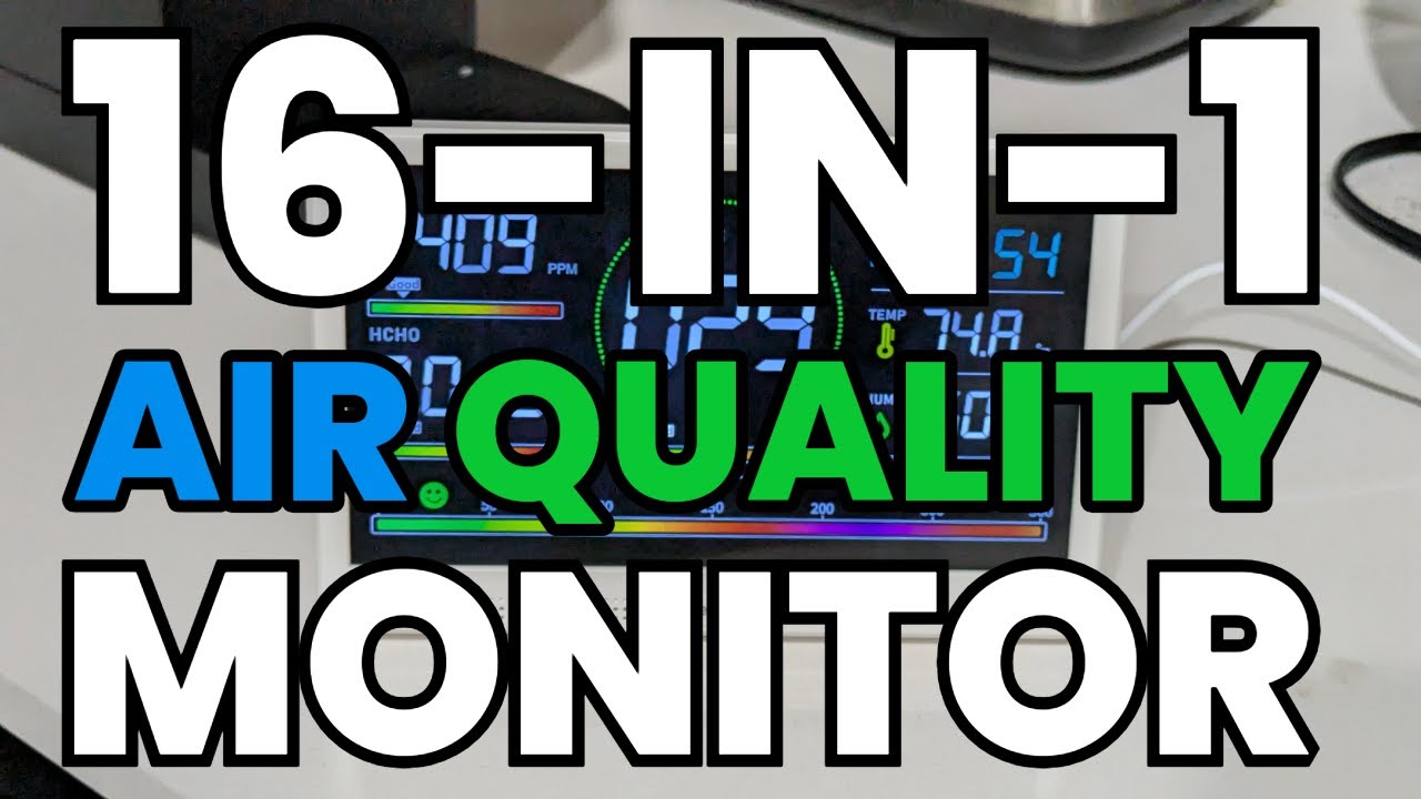 16-in-1 Smart Air Quality Monitor | 7” HD Display | Real-Time CO₂, PM2.5, TVOC, Temp & Humidity Trac