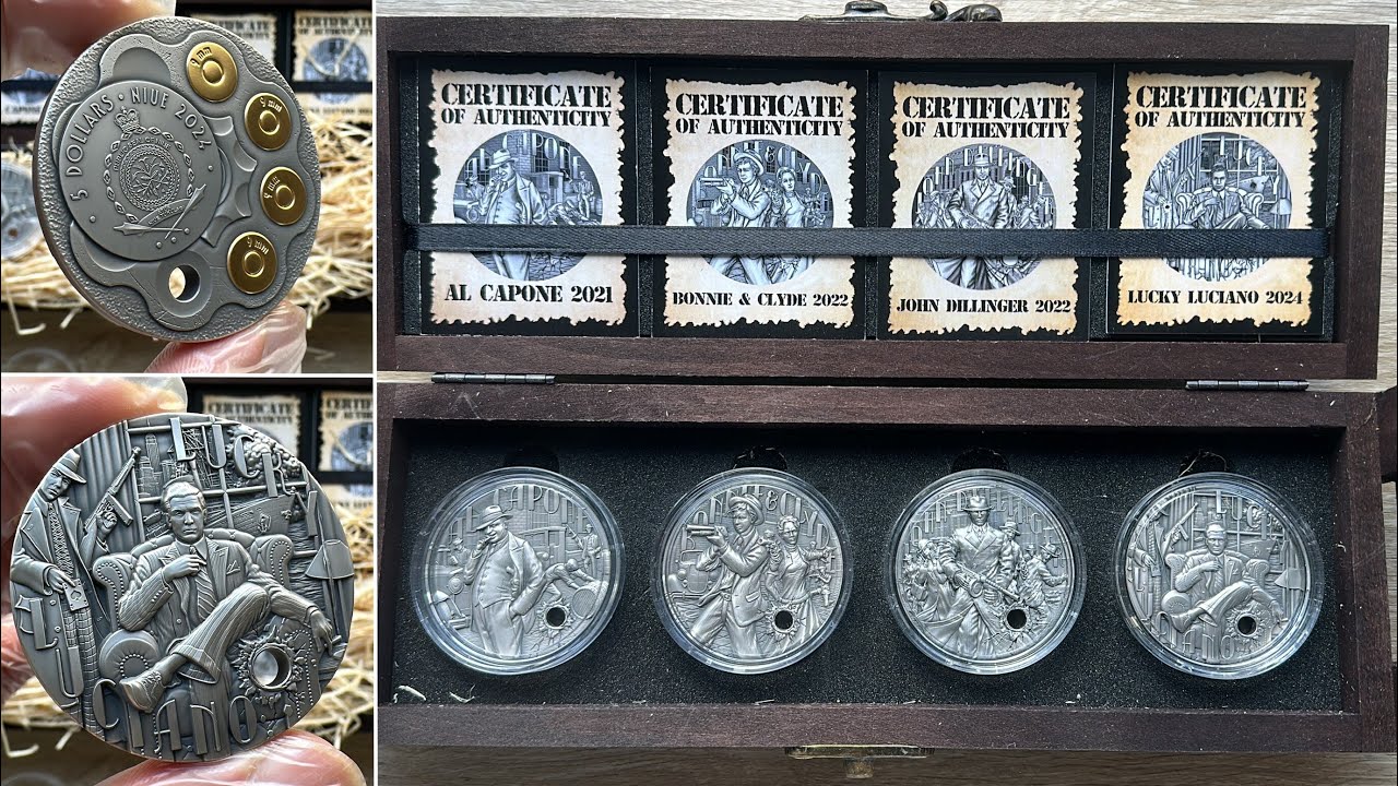BEHIND THE BARS: 2024 Niue 2oz Silver Antique The Gangsters 