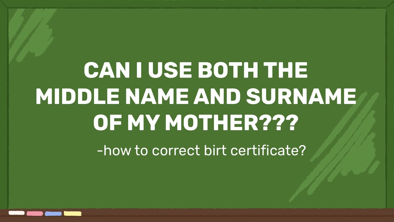 Can I use both the Middle Name and Surname of my Mother?