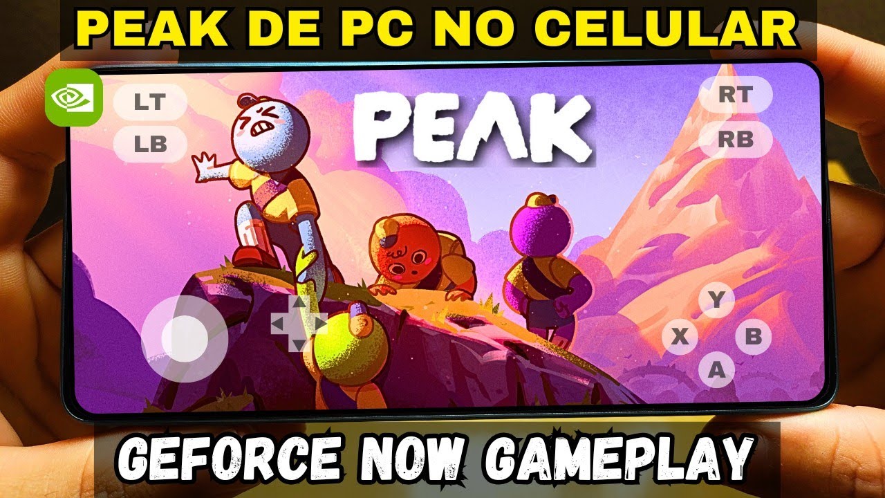 JOGUEI - PEAK DE PC NO CELULAR, USANDO O (GEFORCE NOW CLOUD GAMING) GAMEPLAY TESTE!!