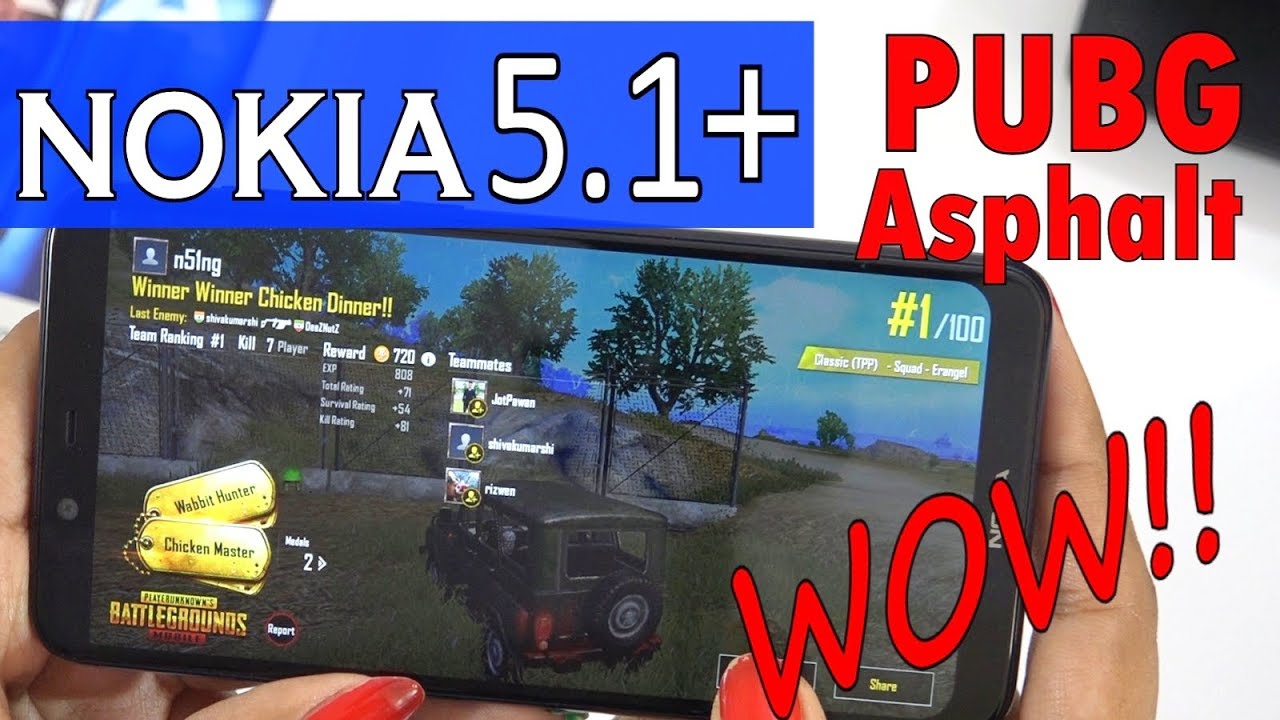 Nokia(X5) 5.1 Plus - Gaming Review(PUBG & Asphalt)