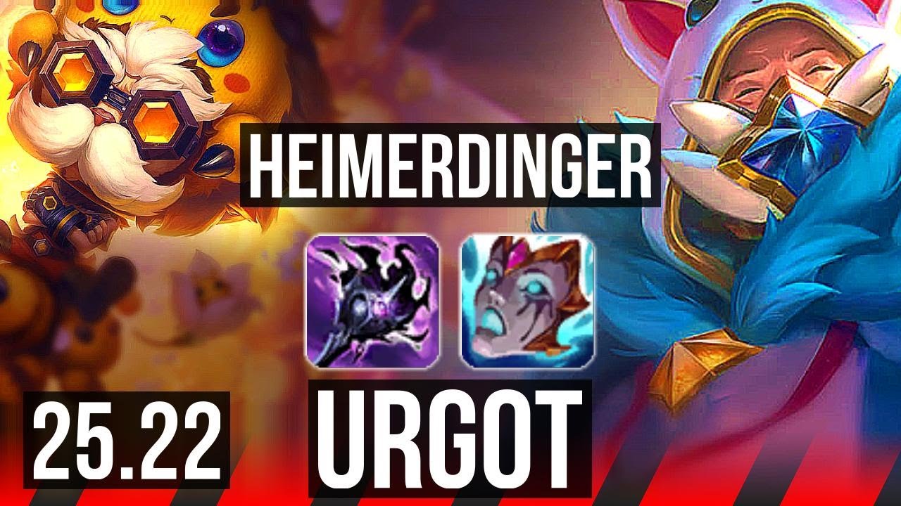 HEIMERDINGER vs URGOT (TOP) | Rank 10 Heimer | KR Master | 25.22