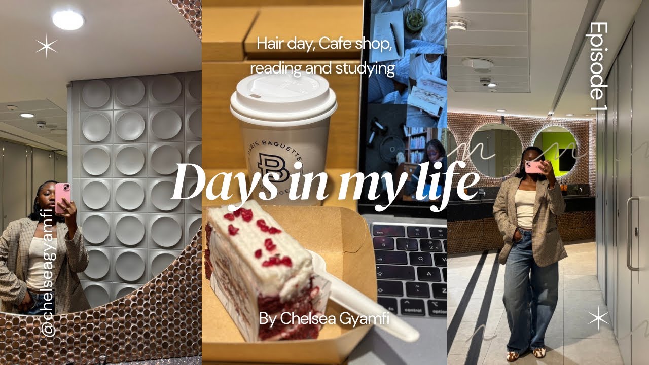 Days in my life; Hair day,  Solo Cafe date,  Study & Reading, episode 1
