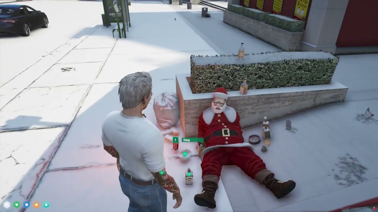 Lang gives Bad Santa Bjorn a present - NoPixel 4.0