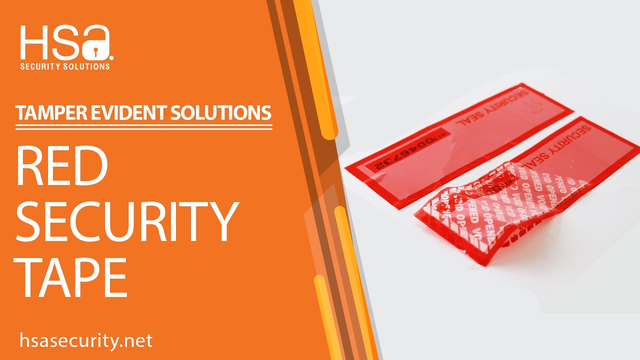 Tamper Evident Tape | Security Tape | Red Tape | Packaging Tape | VOID Tape | HSA Security