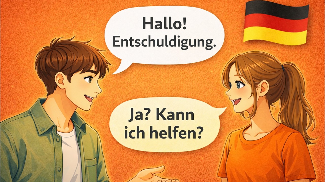 Немецкий язык для начинающих A1 — 6 простых диалогов из реальной жизни.  Учим немецкий.