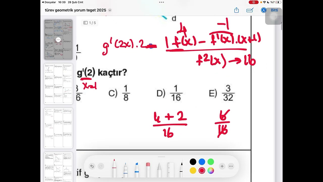 Türev geometrik yorum 2  / 2026