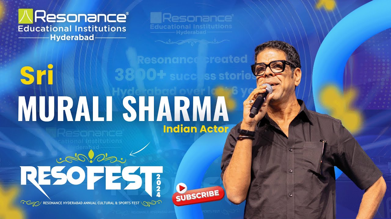 Actor Murali Sharma Inspires Students at ResoFEST 2024 | Motivational Speech at Resonance Hyderabad
