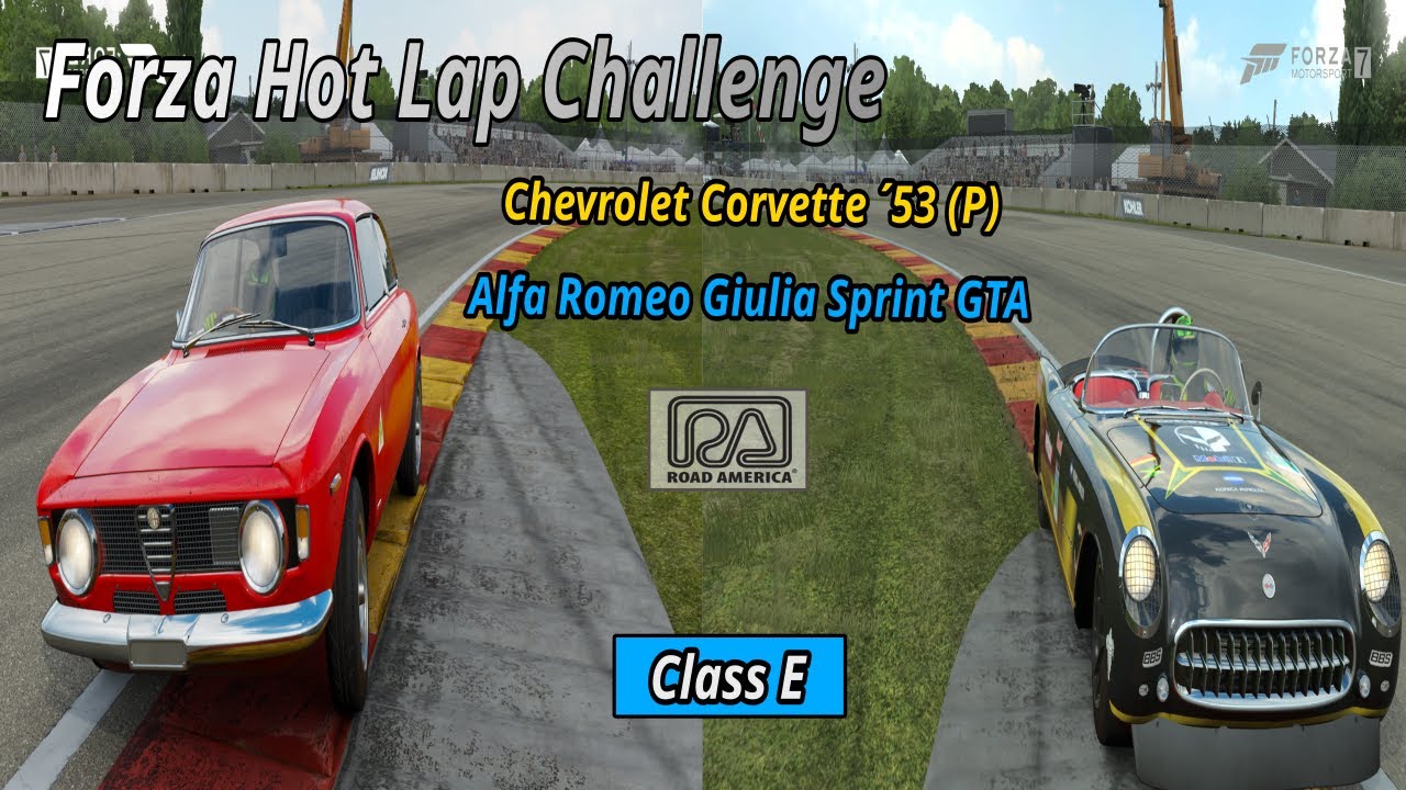 Alfa Romeo Giulia Sprint GTA vs Chevrolet Corvette ´53 (P) Road America HLC !!